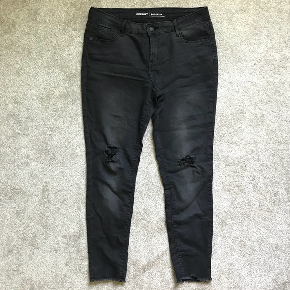 old navy distressed black jeans